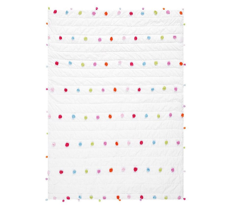 Bright Pom Pom Comforter Pottery Barn Kids UK